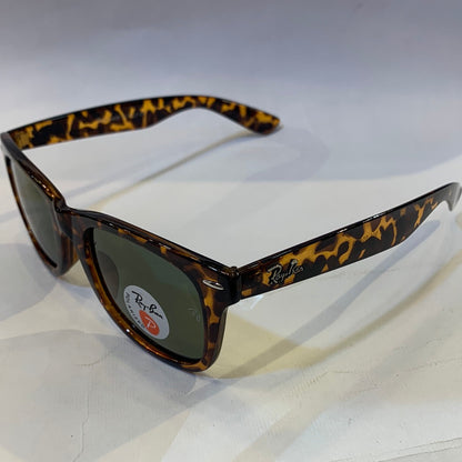 YAR RB Glossy Leopard Frame Black Shade Sunglasses RB2140 901 50 22 3N