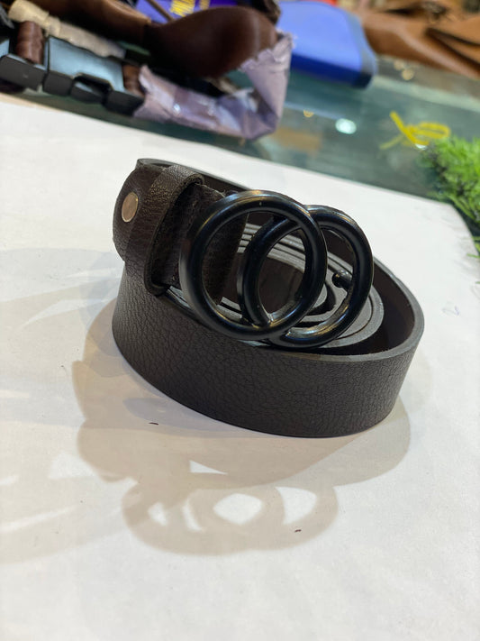 Brown Belt With Black Buckle Ladies belt 12132