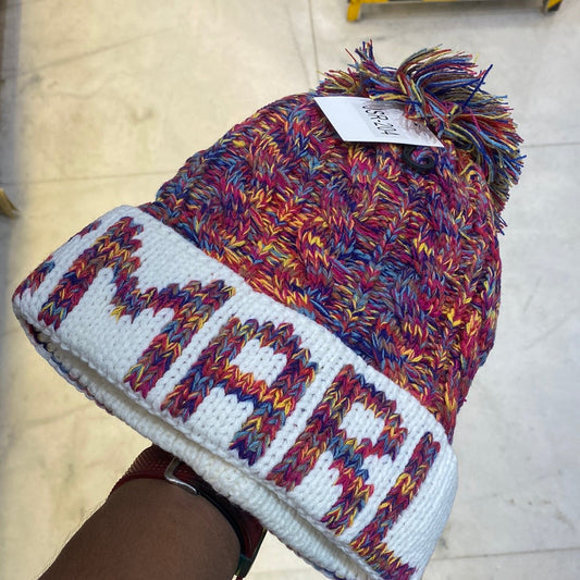 Pink Colour Bobble Hat And Woolly Hat Bobble Pumpum Unisex Cap Hats 9331