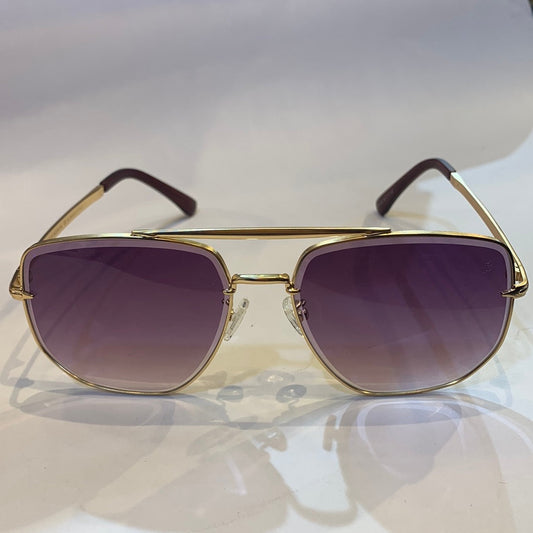 VAD Gold Frame Purple Shade Sunglass 1890 C2 58 17-148