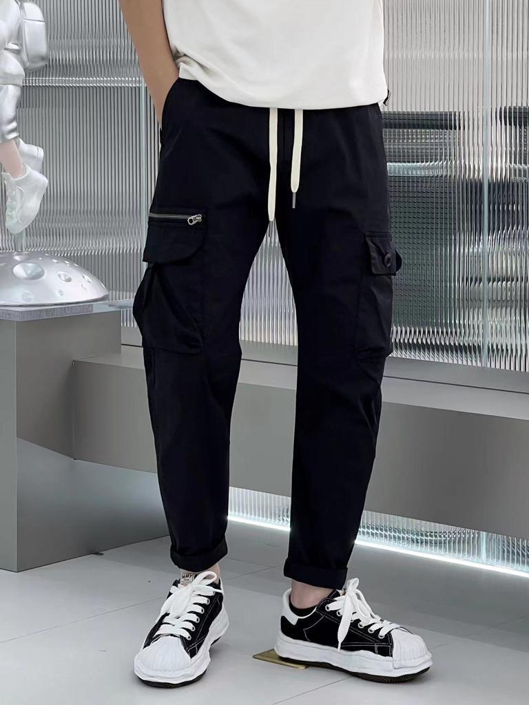 SUZI HOMME Black Colour with Premium Quality Korean Style Jogger Cargo 7728