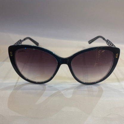 AHC Black Blue Frame Brown Shade Sunglass D15166 57 17-149