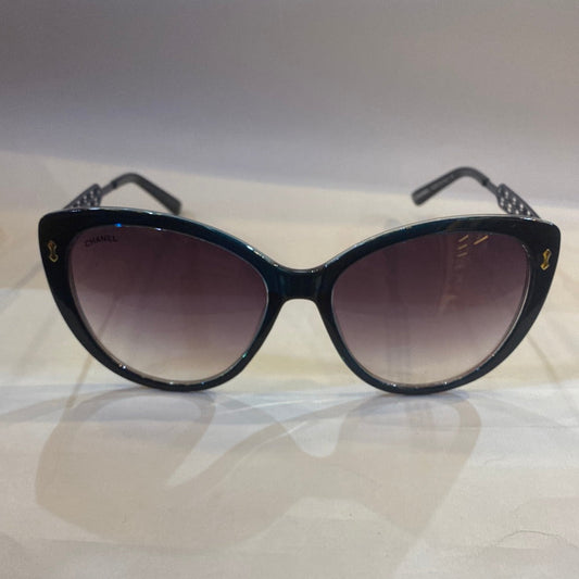 AHC Black Blue Frame Brown Shade Sunglass D15166 57 17-149