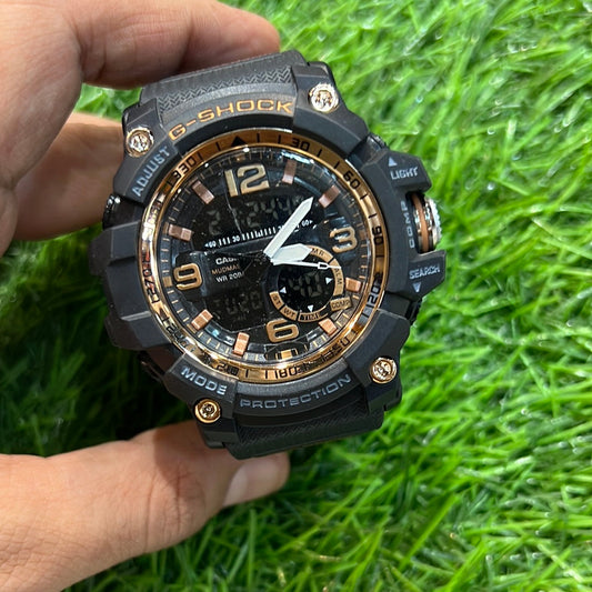 HSG Black Copper Water Resistant Sports Watch with Original Box 500509