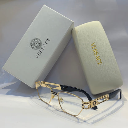 Ver rev Glossy gold Frame white Shade Unisex Sunglass