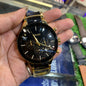 Dar gold Black Chain Black Dial Man Watch