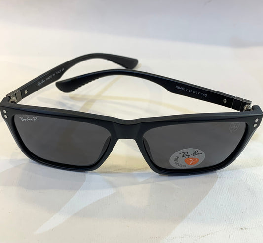 YAR RB Matte Black Frame Black Shade Sunglasses RB4612 56 17-145