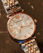 Mra Silver Copper Chain White Dial Ladies Watch 901293