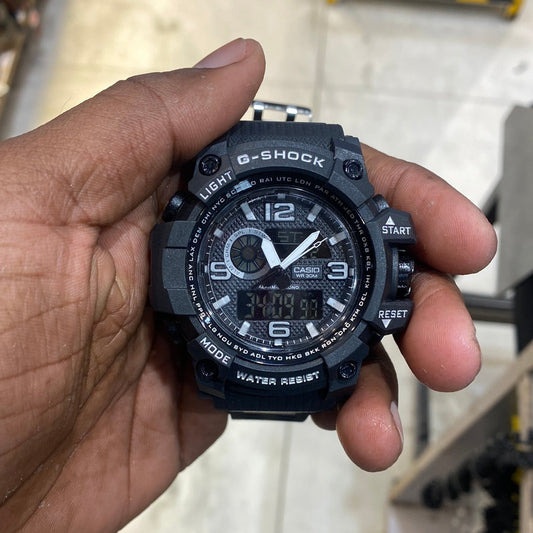 HSG Black Strap Black Dial Colour Water Resistance Sports Watch. 500418