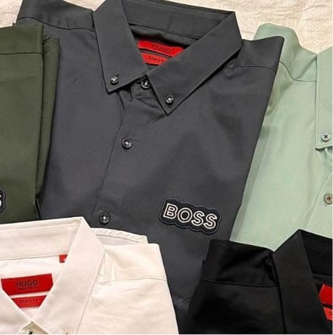 SOB HUG Grey Color With Front Sob Logo Embroidery with Side Pocket  Premium Quality Full Sleeve Shirt 861030