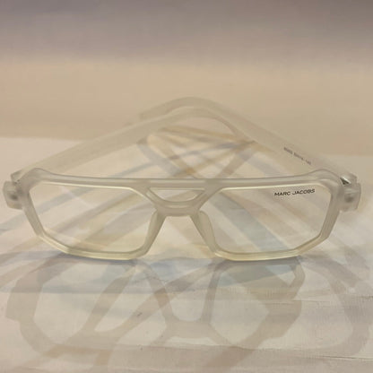 RAM Matte White Transperent Frame Transperent Shade Unisex Sunglasses 66802 52 16-145