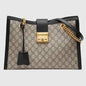 Cug Black cream Cug Print Padlock Medium Ladies Hand Bag 9144