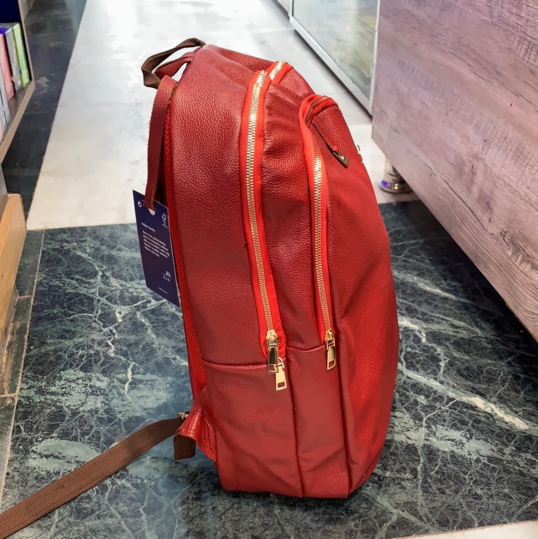 Genuine Leather Backpack Bag for Unisex