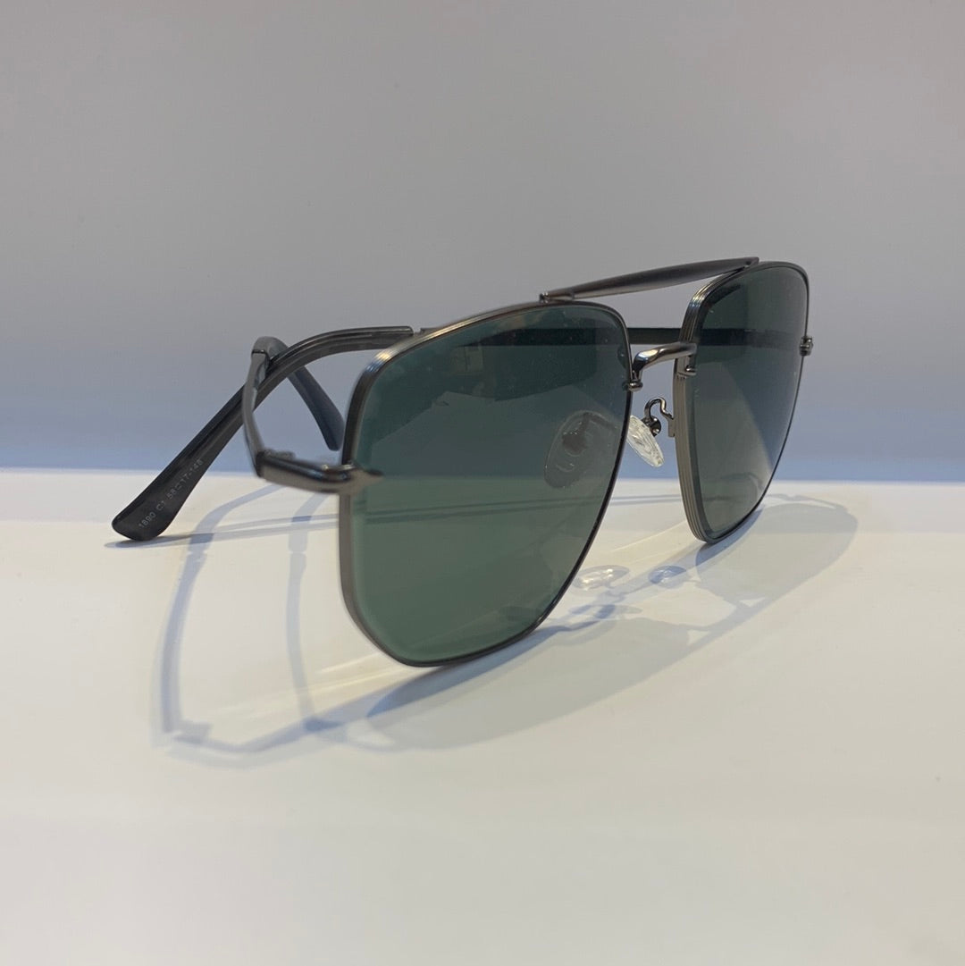 BD Golden Black Frame Green Shade Sunglass