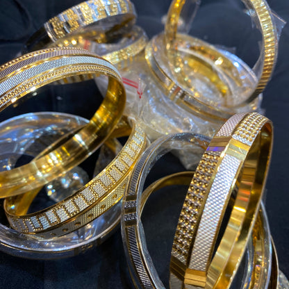 Gold Silver Chrome Kada Bracelet Bangels Party Wear 130005