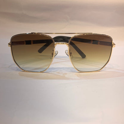 LOD Gold Frame Brown Shade Unisex Branded Sunglasses 10487 5716 145