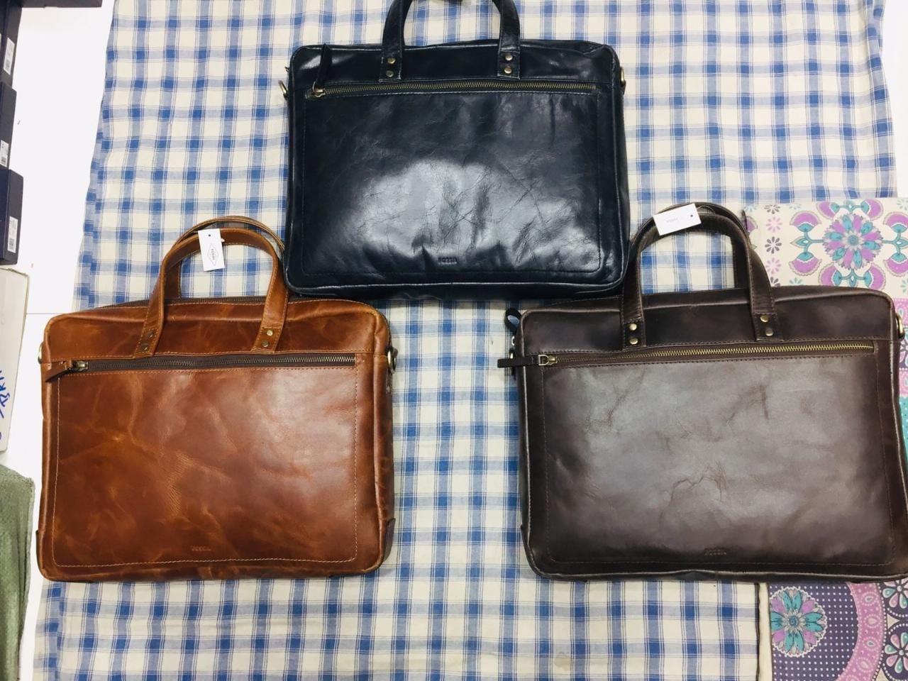 SOF FOS Genuine Leather Premium Quality Unisex Laptop Bag 77002