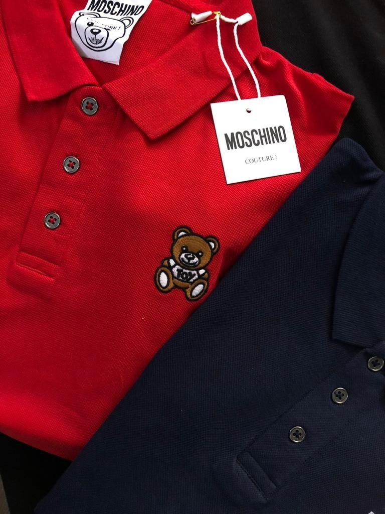 SOM MOS Red Colour With Toy Front Print Premium Quality Collar Tshirt 788513