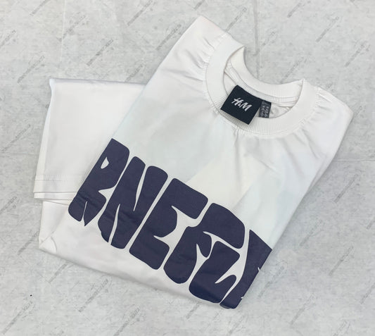 MH White Color With Back Print Lycra Fabric Tshirt 780118