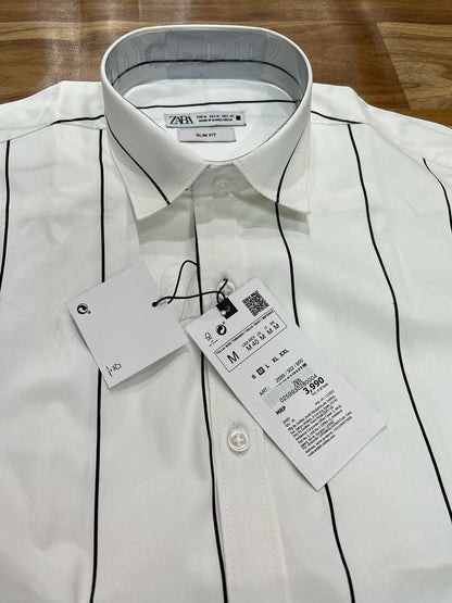 White Colour Lines ZR Shirts 110407