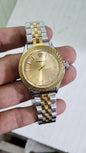Rev Silver Gold Chain Yellow Dial Ladies Watch 901319