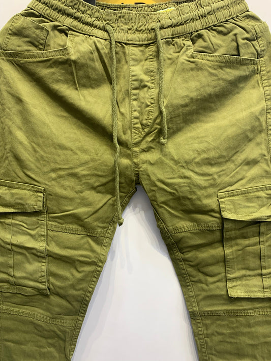 Blank Stitch Green Colour With 6 Pocket Jogger Style Cargo 1105019