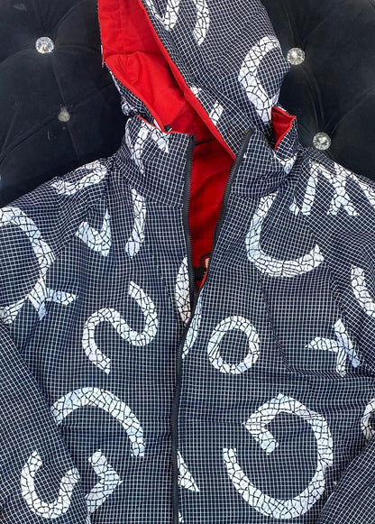 TNAG Red Colour Latter Printed Full Sleeves Solid Hooded Winter Reversible Jacket 89211