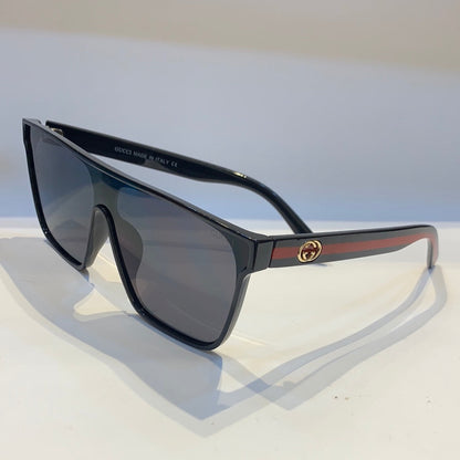 Cug Glossy Black Frame Black Shade Unisex Sunglass 9485 59 14 145