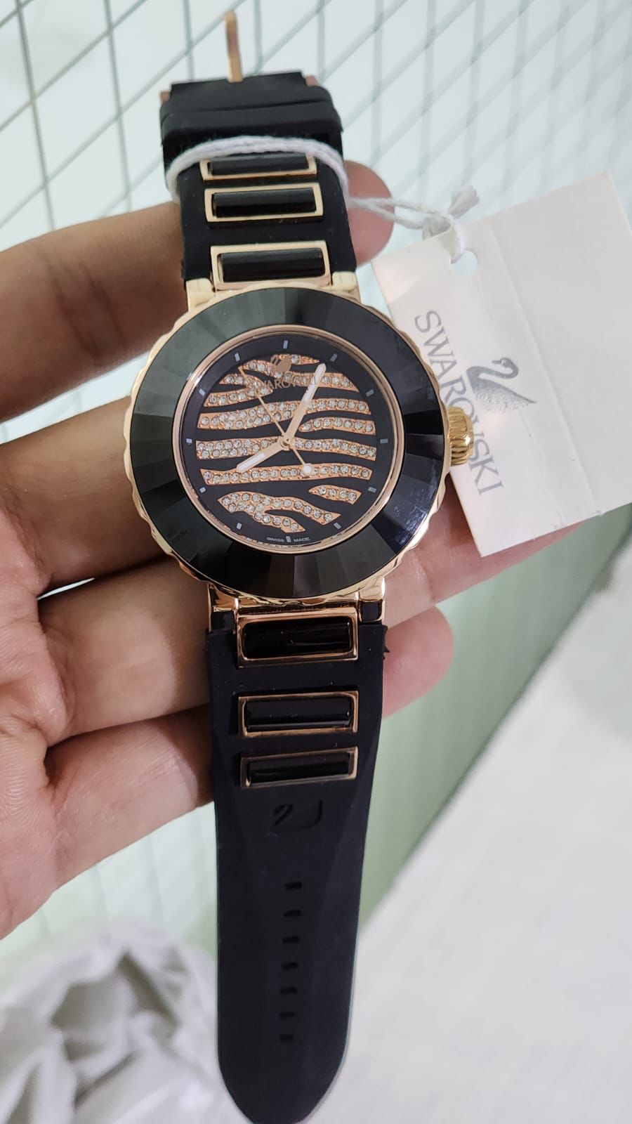 Aws Black Strap Black Dial Ladies Watch 901309