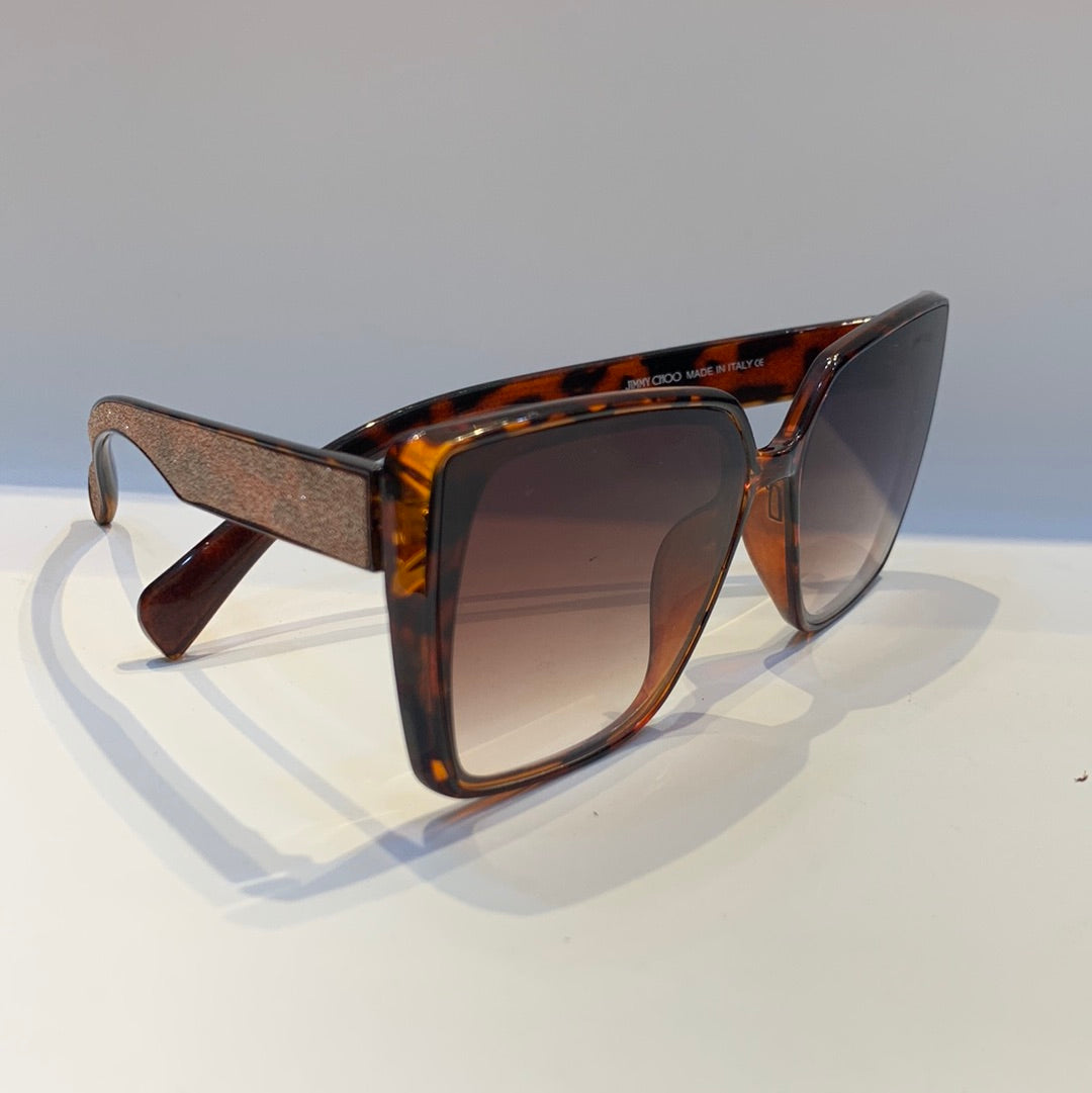 Mij Jim Leopard Frame Brown Shade Sunglass W900260 15-147