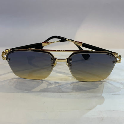 ARP Frameless Black Golden Stick Black Brown Shade Unisex Sunglass TJ72297 58 12-140