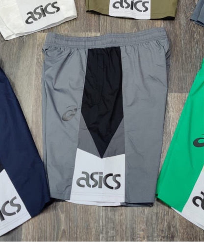 ISA Grey Black Colour With Isa Big Logo NS Fabric Shorts 491841
