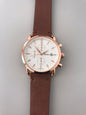 Sof Brown Strap Chronograph Dial Watch For Men