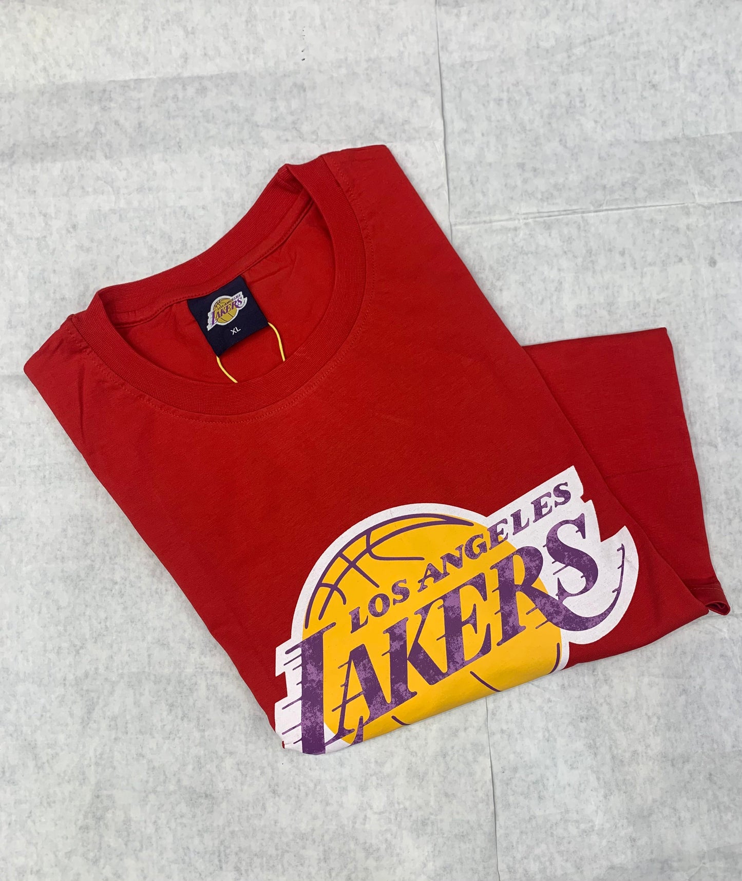 Lakers Red Colour With Front Print Drop Shoulder Tshirt 50150