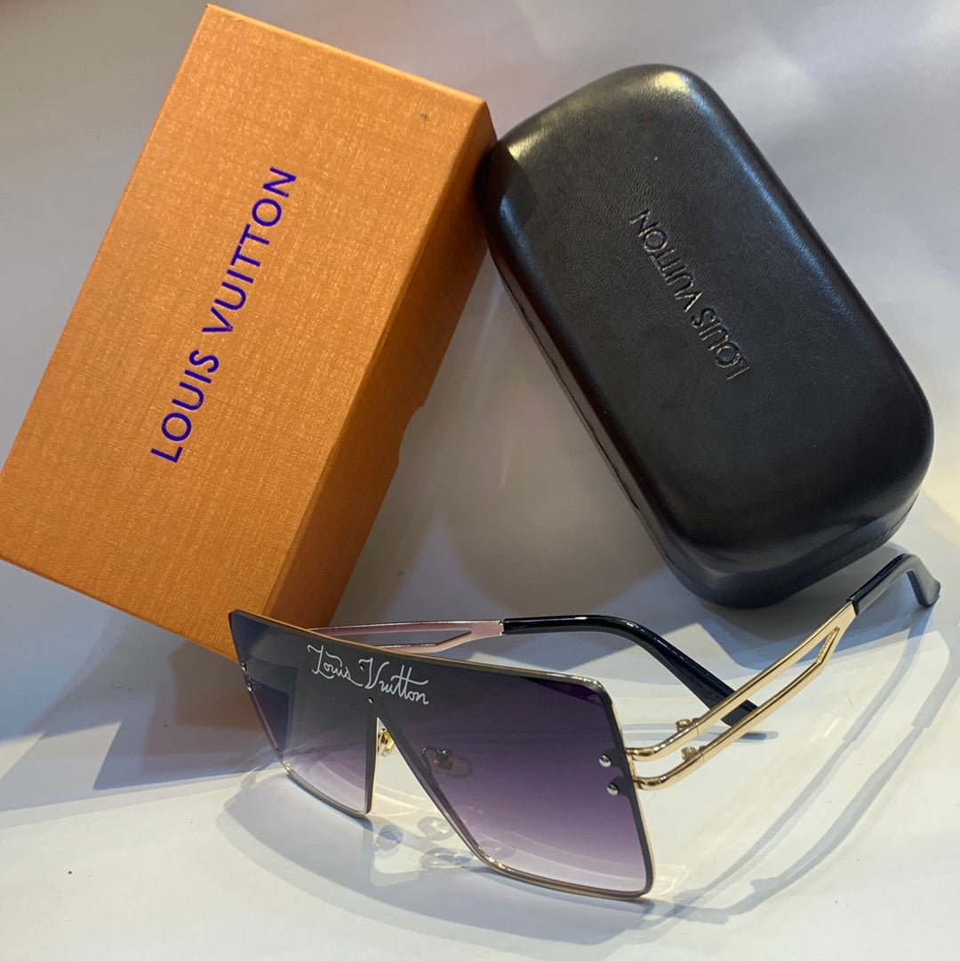 Lou uol Glossy gold Frame purple Shade Unisex Sunglass L6227 52 17 140