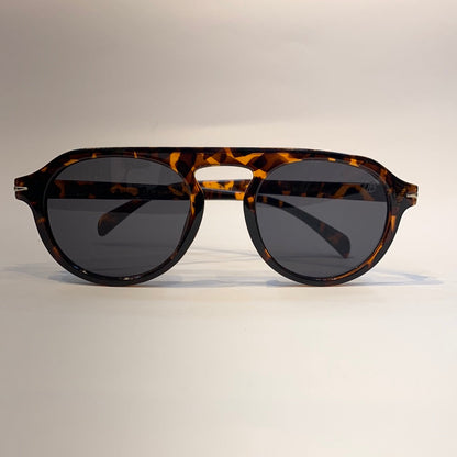 BD Leopard Round Frame Black Shade Sunglass B220158 25-140