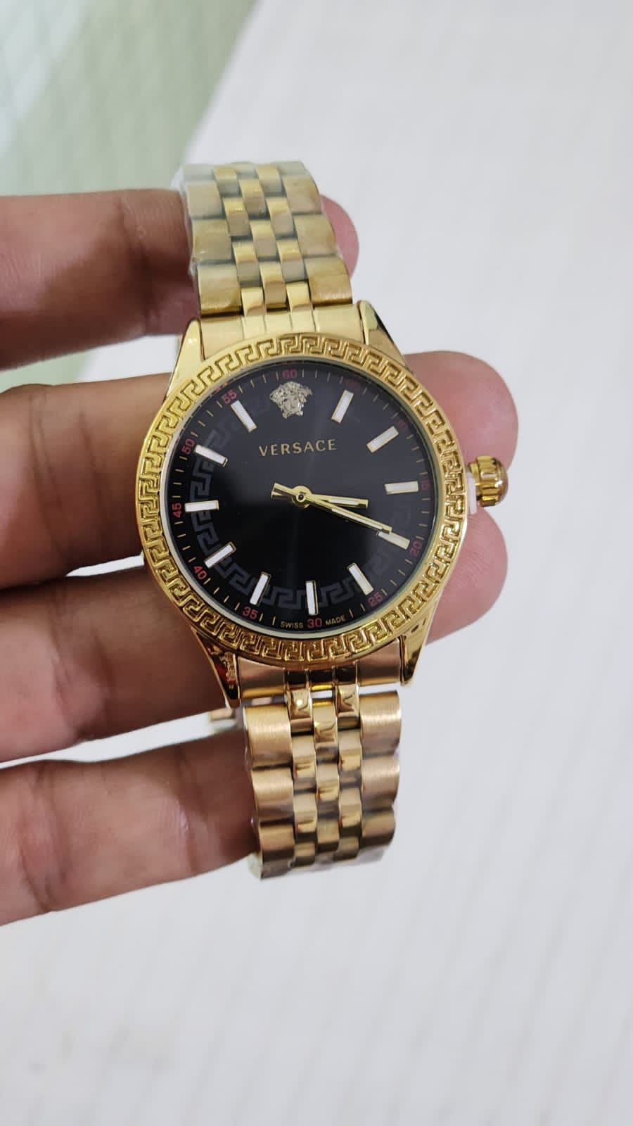 Rev Gold Chain Black Dial Ladies Watch 901327