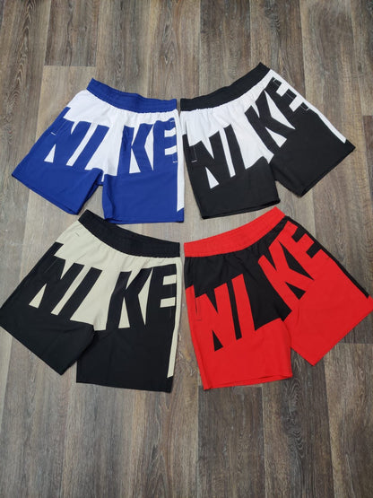 Kin Black Green Colour With Kin Big Logo NS Fabric Shorts 491834