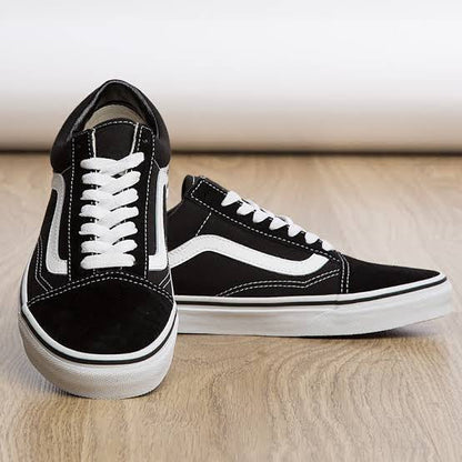 Black White Sneakers Old School Sneaker Shoes  (721277)