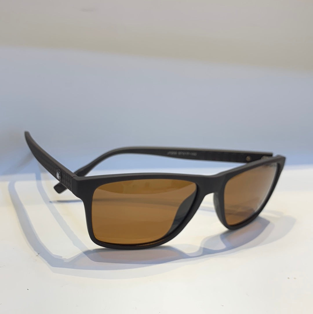 NOM Matt Brown Frame Brown Shade Unisex Sunglass J1209 57 17-142