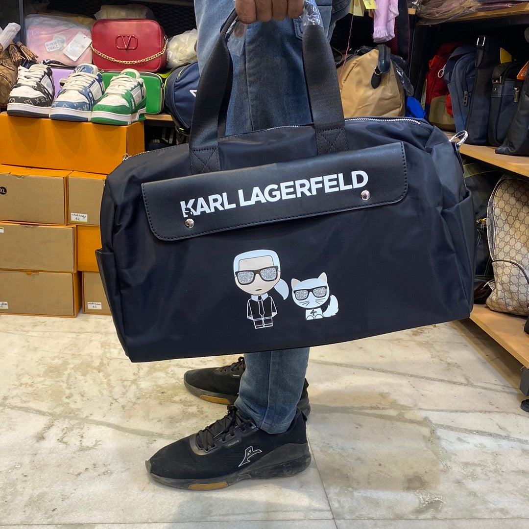 RAK KAR Black Colour With Print Design Logo Premium Duffle Bag
