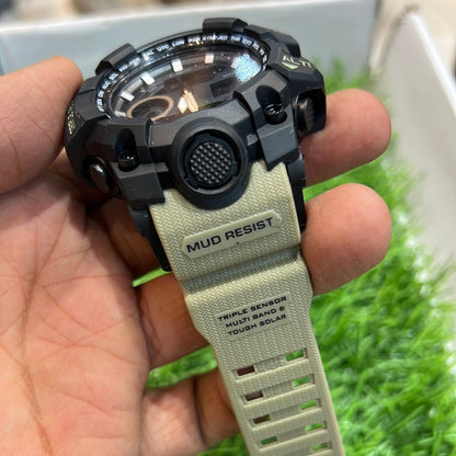 Khakhi Beige Black Mud Water Resistant Sports Watch with Original Box 500508