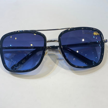 Black Silver Frame Dark Blue Shade CAL Sunglass