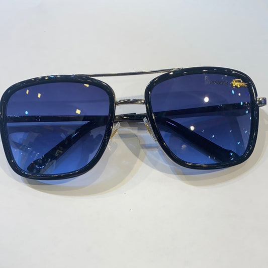 Black Silver Frame Dark Blue Shade CAL Sunglass