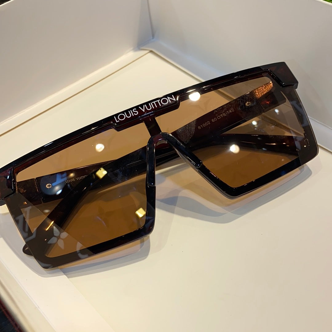 Brown Printed Branded Luxury Wayfarer Square Sunglasses 81002 60 18-142