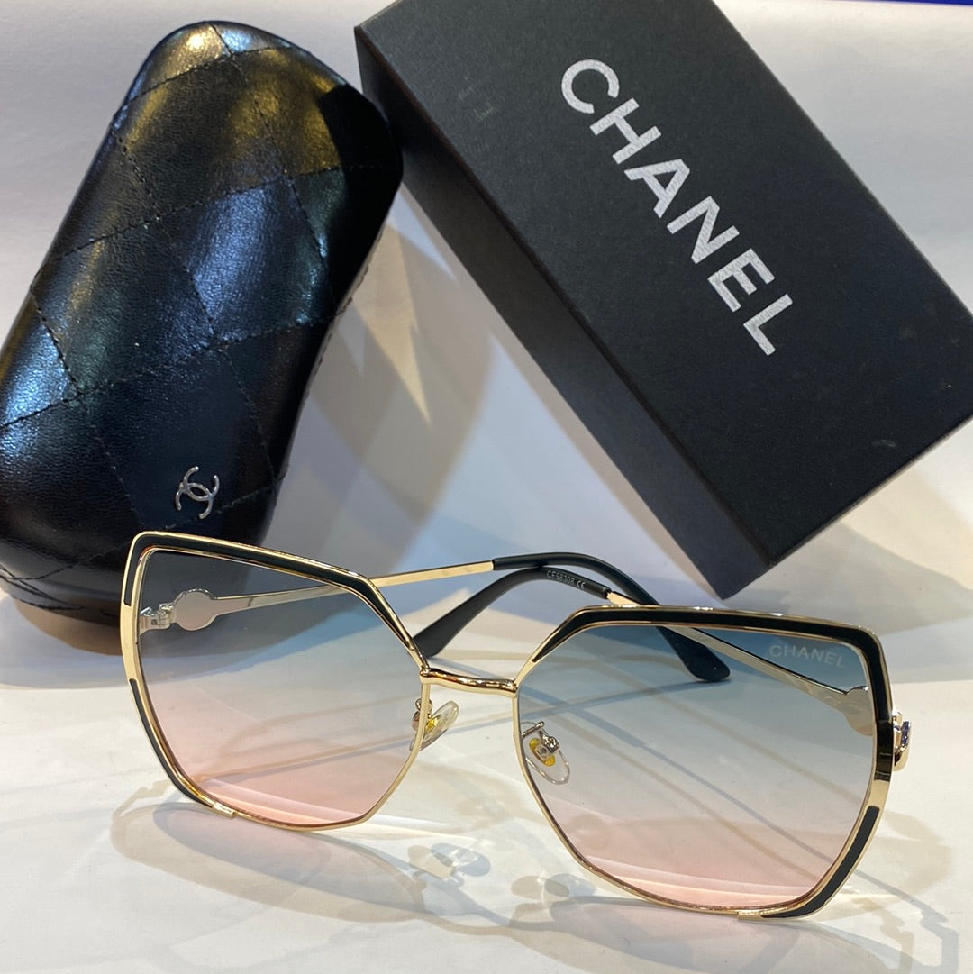 AHC Gold Frame Blue Red Shade Unisex Branded CF58308