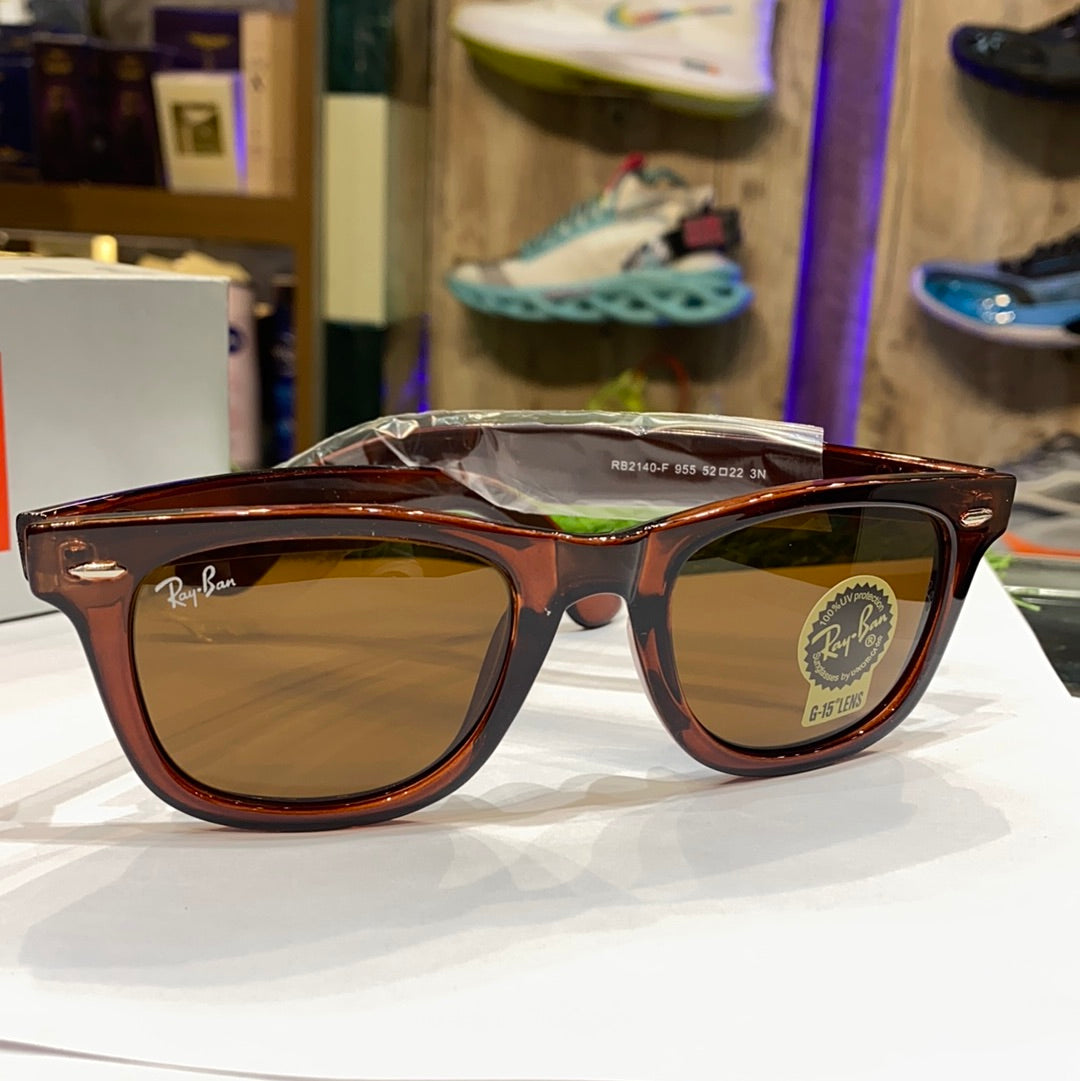Matt Finish Brown Frame Brown Shades Sunglass 2145