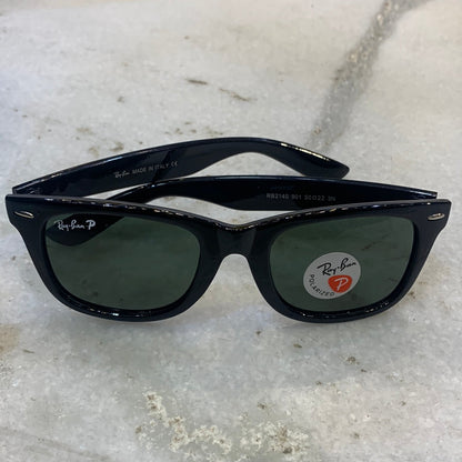 YAR RB Glossy Black Frame Green Shade Sunglasses RB2140 901 50 22 3N
