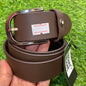 Brown Strap Silver Buckle NOM Fomal Men’s Genuine Leather Belt 900355