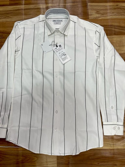 White Colour Lines ZR Shirts 110407